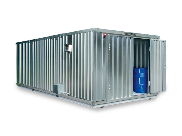 Gefahrstoffcontainer SRC-S 4.3TB verzinkt und beschichtet, 2- und 1-flügelige Tür