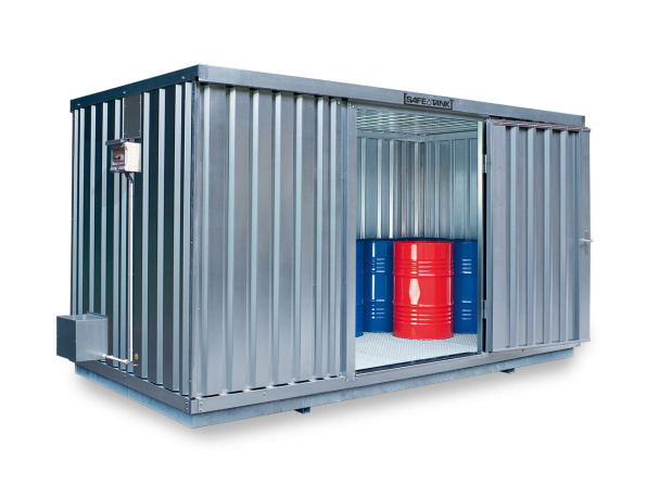 Gefahrstoffcontainer SRC-S 4.1W verzinkt, mit 1-flügeliger Tür