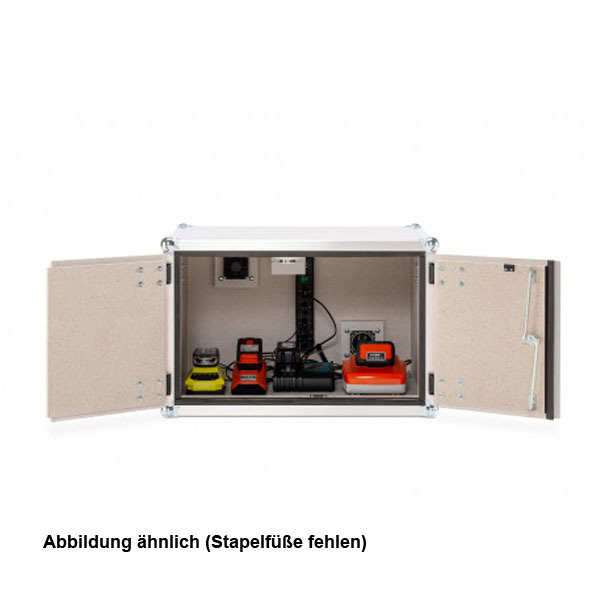 Li-SAFE Akku-Ladeschrank 8/5 lockEX Premium, 1-ph, mit Rauchmelder, Steckdose, Lüftung, Füßen