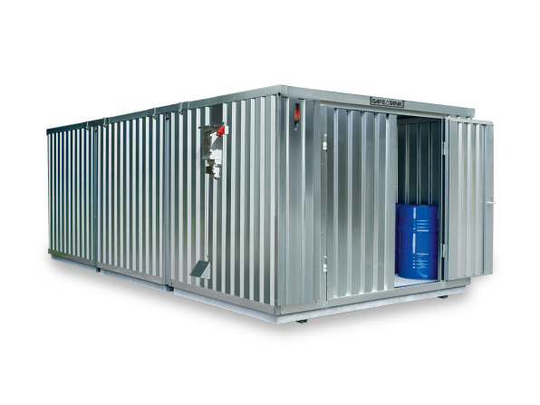 Gefahrstoffcontainer SRC-S 4.3N verzinkt, mit 1-flügeliger Tür