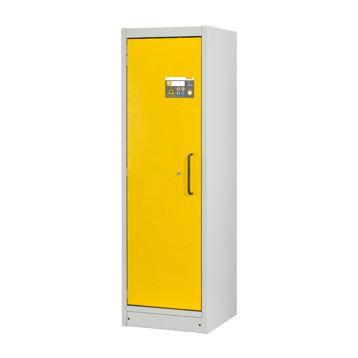 F-SAFE Sicherheitsschrank 6/20 Typ 90 für Gebinde bis 30 Liter, Tür gelb, DIN links
