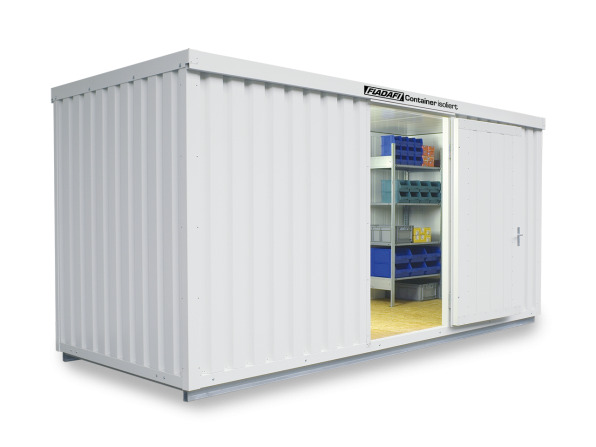 FLADAFI® Materialcontainer MC IC Pro 1500 mit 1-flügeliger Tür, Holzfußboden
