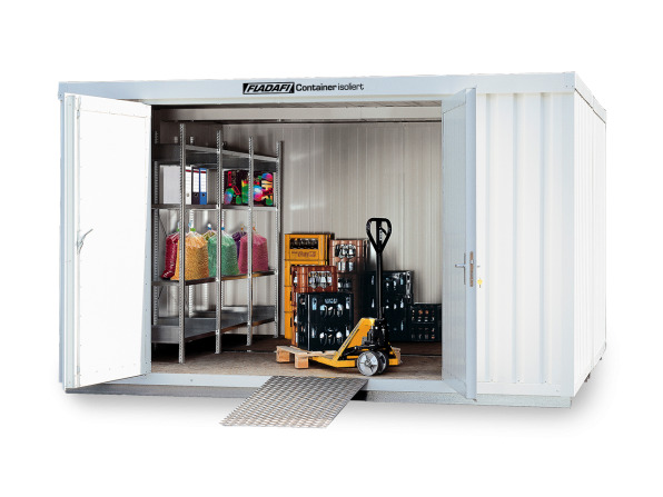 FLADAFI® Materialcontainer MC IC Pro 1340 mit 1-flügeliger Tür, Holzfußboden